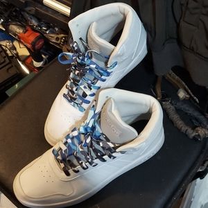 White adidas high tops